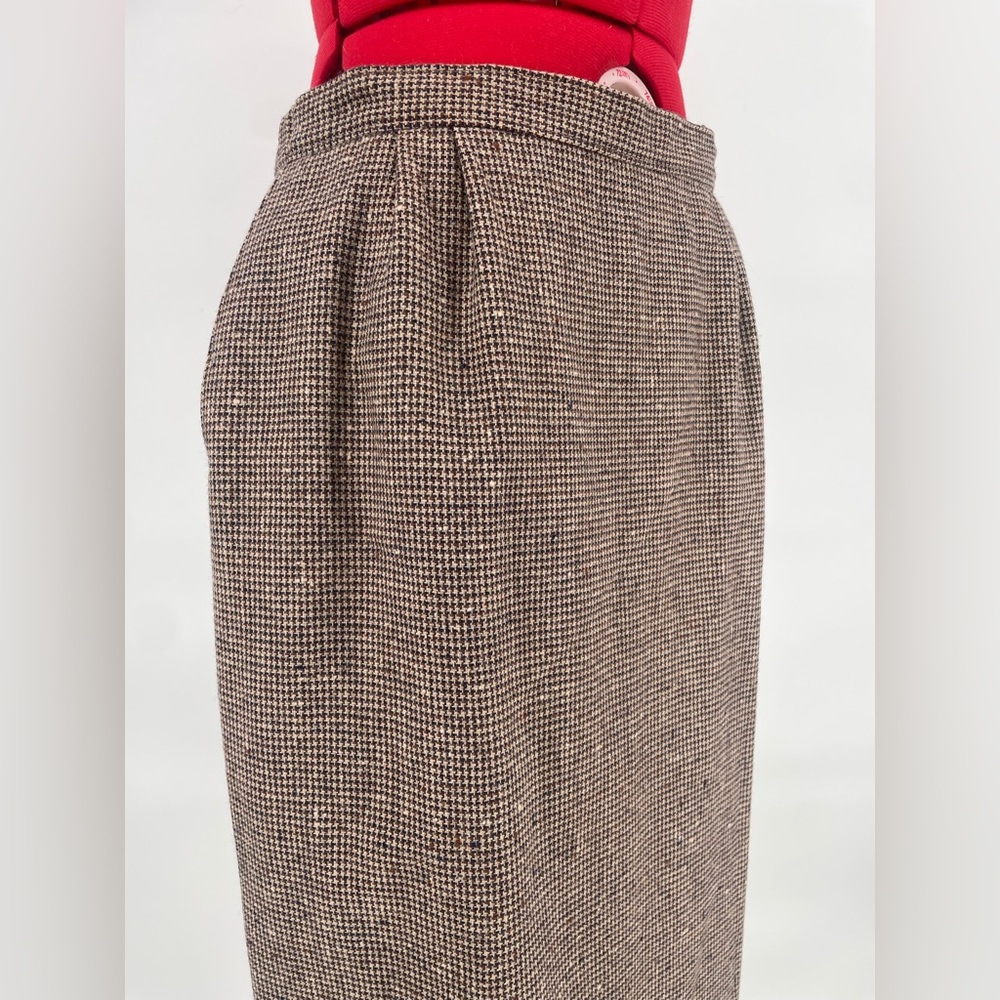 Vintage Pendleton Brown Houndstooth Wool High Ris… - image 3
